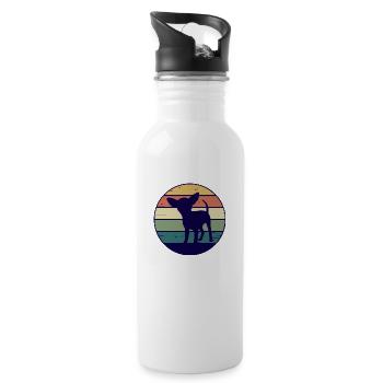 Hund Dog - Trinkflasche mit integriertem Trinkhalm - Weiß - Rechts