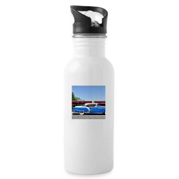 C06 - Trinkflasche mit integriertem Trinkhalm - Weiß - Rechts