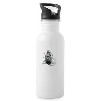 Segelschiff - Trinkflasche mit integriertem Trinkhalm - Weiß - Rechts