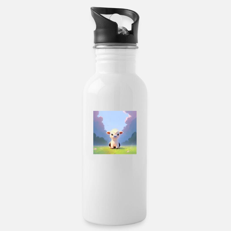 BÉBÉ COW - Gourde avec paille intégrée - blanc