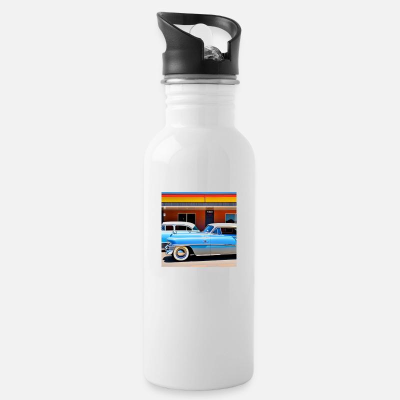 C21 - Trinkflasche mit integriertem Trinkhalm - Weiß