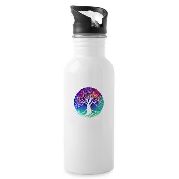 Tree of Life Yoga Tree of Life Meditation - Water bottle with straw - white - Right