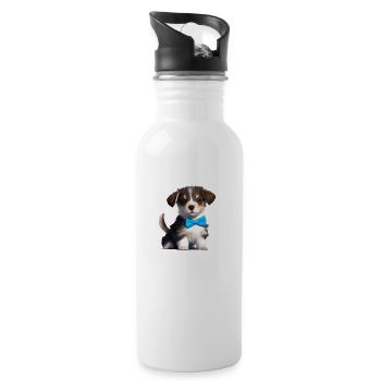 Propriétaire de chien chiot berger australien - Gourde avec paille intégrée - blanc - Droite