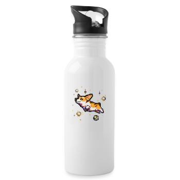 corgi - Trinkflasche mit integriertem Trinkhalm - Weiß - Rechts