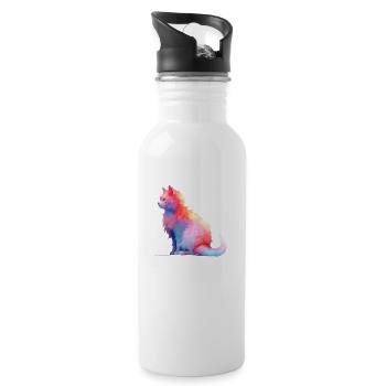 Sweet Cat Graphic Shirts - Water bottle with straw - white - Right