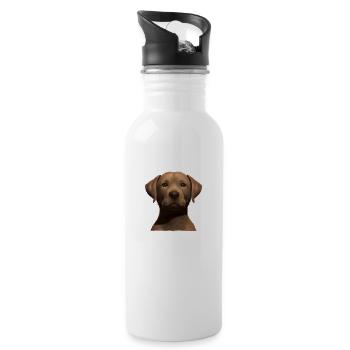 Labrador Retriever Labrador Propriétaire Chiot - Gourde avec paille intégrée - blanc - Droite