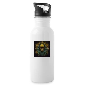 Tschernobyl-Atom 13 - Trinkflasche mit integriertem Trinkhalm - Weiß - Rechts