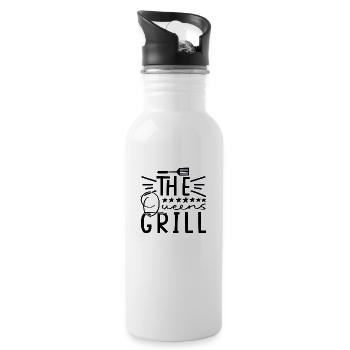 The Queens Grill - Water bottle with straw - white - Right