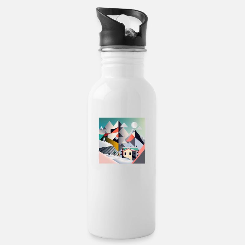 L’héritage du Bauhaus - Gourde avec paille intégrée - blanc