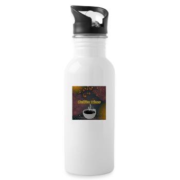 Coffe time - Trinkflasche mit integriertem Trinkhalm - Weiß - Rechts