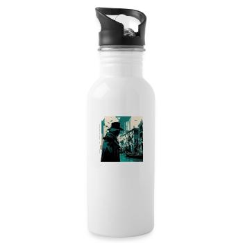 Venedig (Italien) - Trinkflasche mit integriertem Trinkhalm - Weiß - Rechts