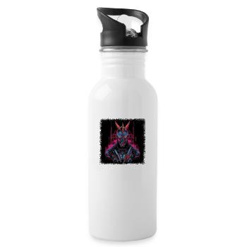 gift mythical creature humor jokes joke present - Water bottle with straw - white - Right