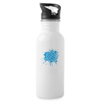 Ballsport - Trinkflasche mit integriertem Trinkhalm - Weiß - Rechts