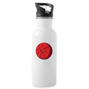 Ballsport - Trinkflasche mit integriertem Trinkhalm - Weiß - Rechts