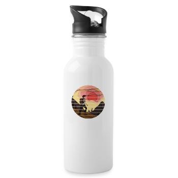 Bergwandern Wandern Bergwanderer Wanderung - Trinkflasche mit integriertem Trinkhalm - Weiß - Rechts