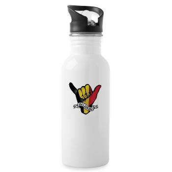 Belgium Shaka - Water bottle with straw - white - Right