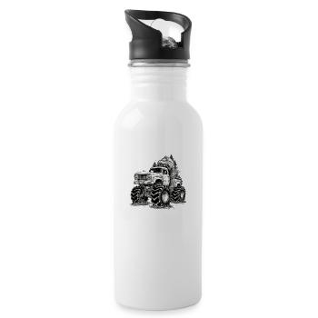 Monster truck BeastBuster - Water bottle with straw - white - Right
