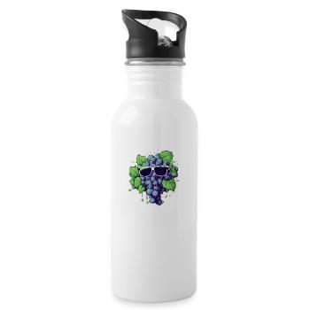 Harry grape bunch - Water bottle with straw - white - Right