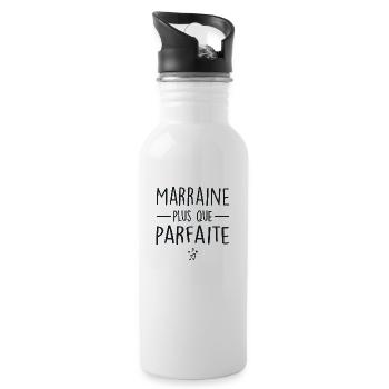 Godmother more than perfect - Water bottle with straw - white - Right