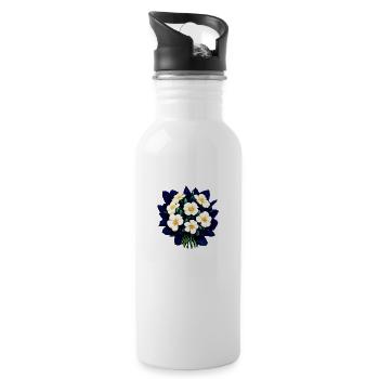 Garden Gift Flower Hobby Gardener Gardener Flowers - Water bottle with straw - white - Right