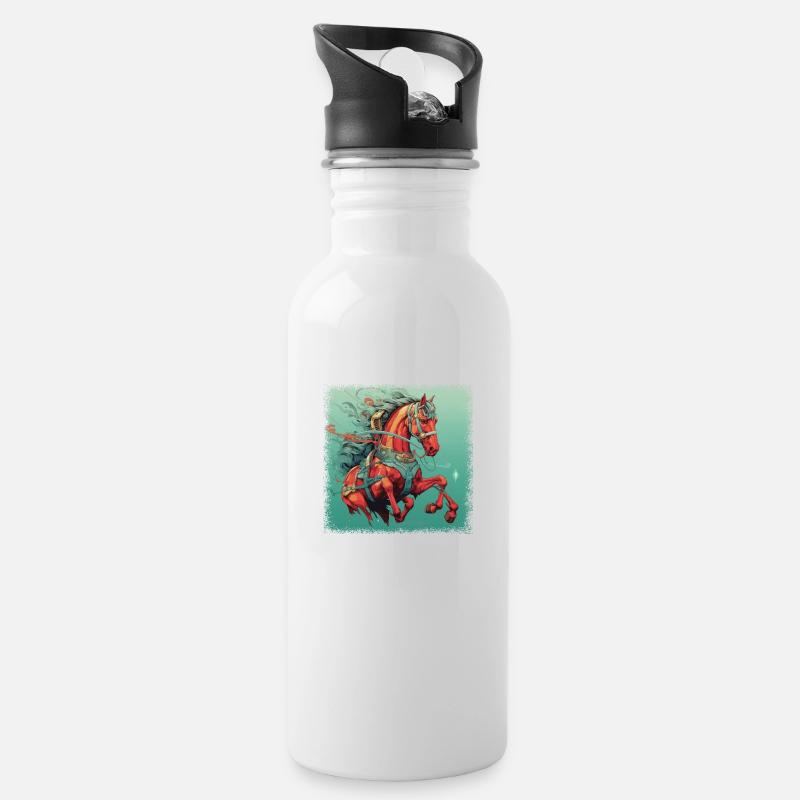 western birthday present idea funny quote gift - Trinkflasche mit integriertem Trinkhalm - Weiß
