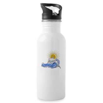 Dolphin - Water bottle with straw - white - Right
