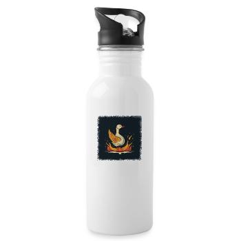 best friend geese quote awesome birthday love - Trinkflasche mit integriertem Trinkhalm - Weiß - Rechts