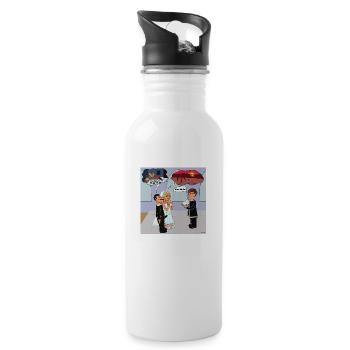 Hochzeit - Trinkflasche mit integriertem Trinkhalm - Weiß - Rechts