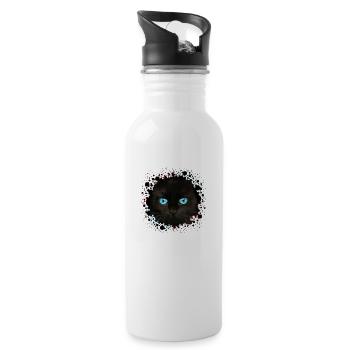 Cat - Water bottle with straw - white - Right