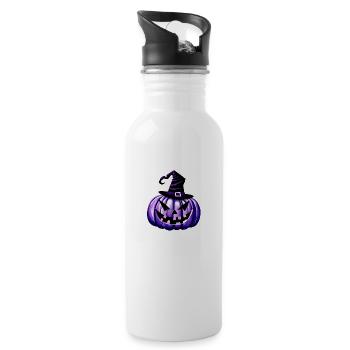 Halloween Pumpkin Costume Pumpkin Costume Gift - Water bottle with straw - white - Right