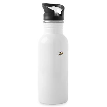 Lustige Niedliche fliegende Biene Hummel Liebe - Trinkflasche mit integriertem Trinkhalm - Weiß - Rechts