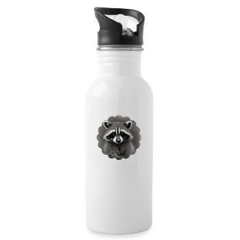 Waschbär 1.7 - Trinkflasche mit integriertem Trinkhalm - Weiß - Rechts