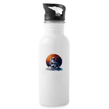 Astronaute échoué - Gourde avec paille intégrée - blanc - Droite