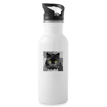 Kommen Sie - Trinkflasche mit integriertem Trinkhalm - Weiß - Rechts