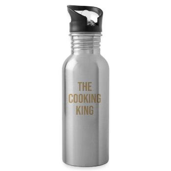 the cooking king - Water bottle with straw - silver - Right