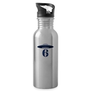 6th Anniversary UFO Attack - Water bottle with straw - silver - Right