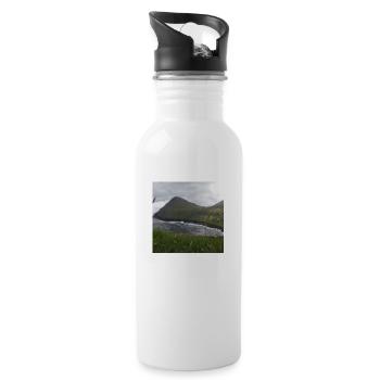 Iceland - Water bottle with straw - white - Right