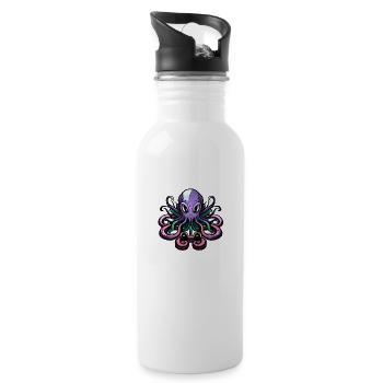Troy the Octupus - Trinkflasche mit integriertem Trinkhalm - Weiß - Rechts