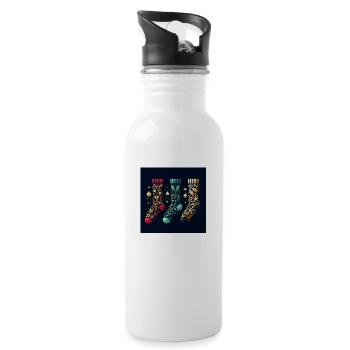 christmas stockings - Water bottle with straw - white - Right