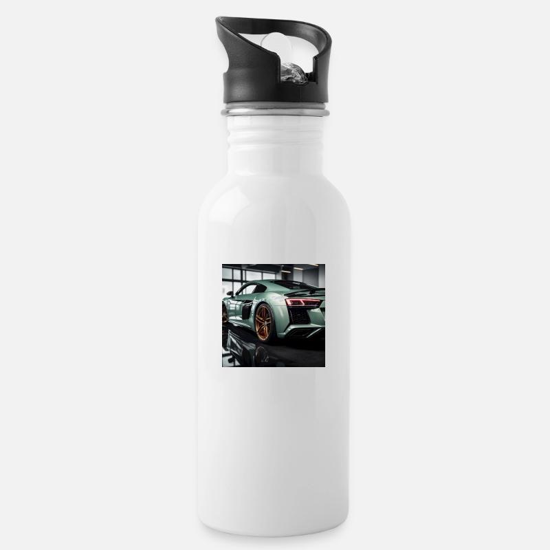 Moteur irréel r8 réaliste - Gourde avec paille intégrée - blanc