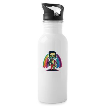 Pride Zombie 11 - Trinkflasche mit integriertem Trinkhalm - Weiß - Rechts