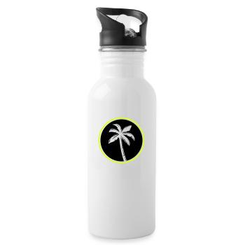 palme - Trinkflasche mit integriertem Trinkhalm - Weiß - Rechts