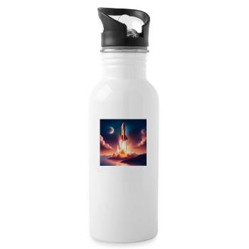 Apollo IV - Trinkflasche mit integriertem Trinkhalm - Weiß - Rechts