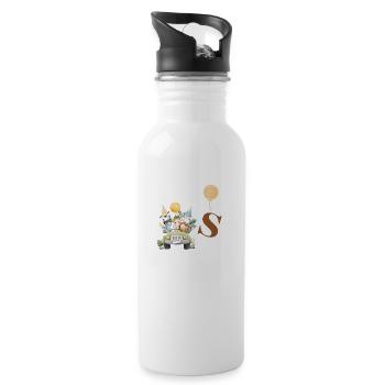 Safari S Letter - Water bottle with straw - white - Right
