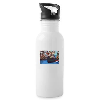 Arrival Of Saint Nicholas - Water bottle with straw - white - Right