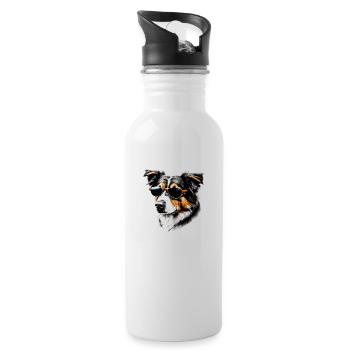 Australian Shepherd Dogs Dog Owner Dog - Water bottle with straw - white - Right