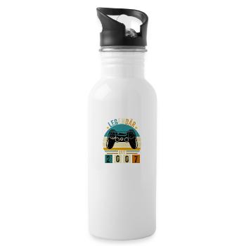 legendär seit 2007 konsole gamer 2007 - Trinkflasche mit integriertem Trinkhalm - Weiß - Rechts