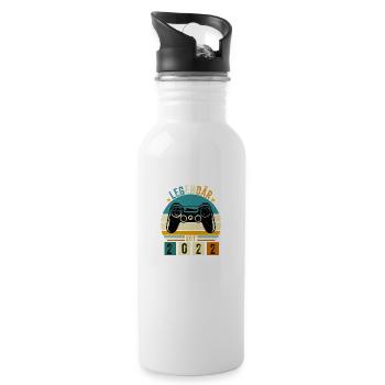 legendär seit 2022 konsole gamer 2022 - Trinkflasche mit integriertem Trinkhalm - Weiß - Rechts