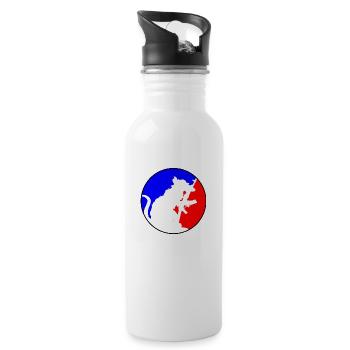 TerRaRisT - Logo - Trinkflasche mit integriertem Trinkhalm - Weiß - Rechts