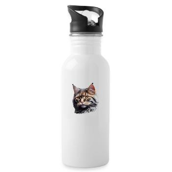 Maine Coon Chaton Chaton Propriétaire Chat Mâle - Gourde avec paille intégrée - blanc - Droite
